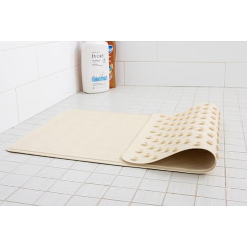 Rubber Bath Mat, 14"x22", Ecru